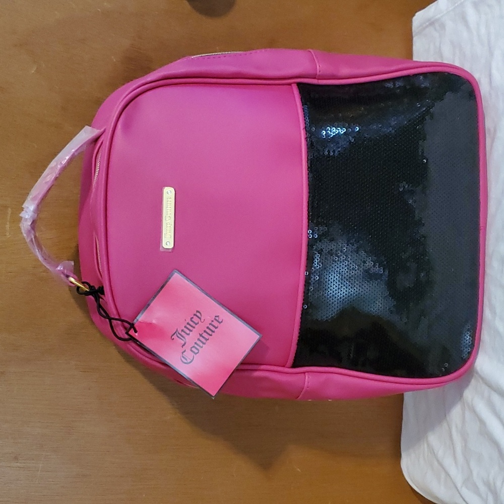 Pink Juicy Couture Backpack With Black Sequin